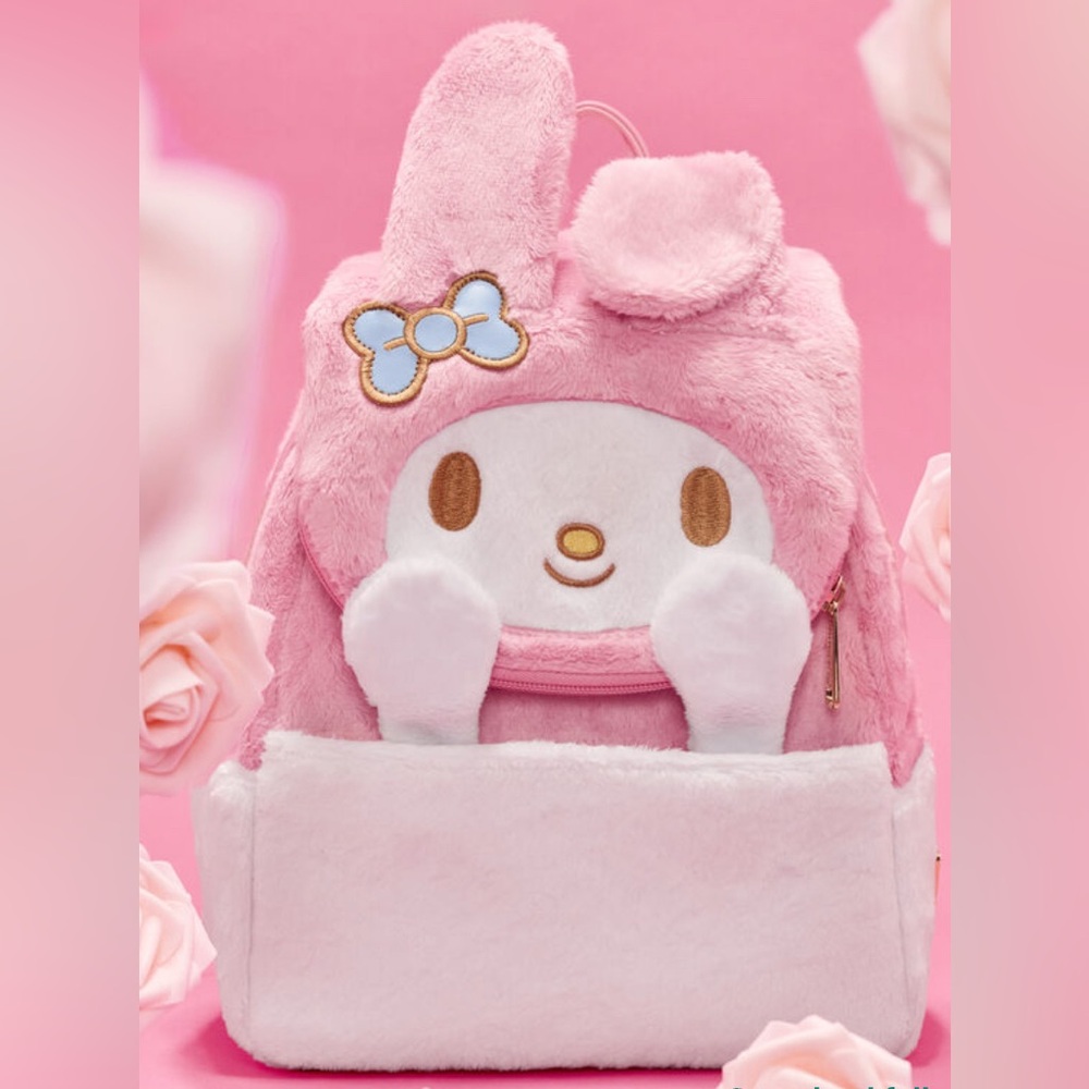 My Melody Plush Pocket Loungefly Bacpack - Picture 5 of 5